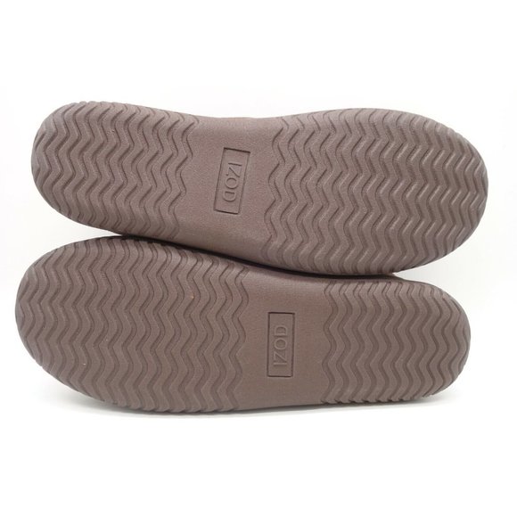 Izod Brown Moc Toe Lounge Slippers Shoes Men\'s XXL 13 - 14 main image 8